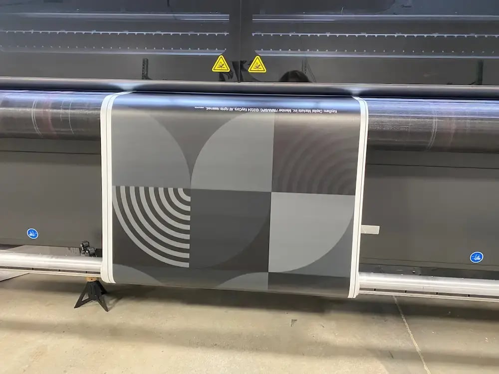 banner being printed