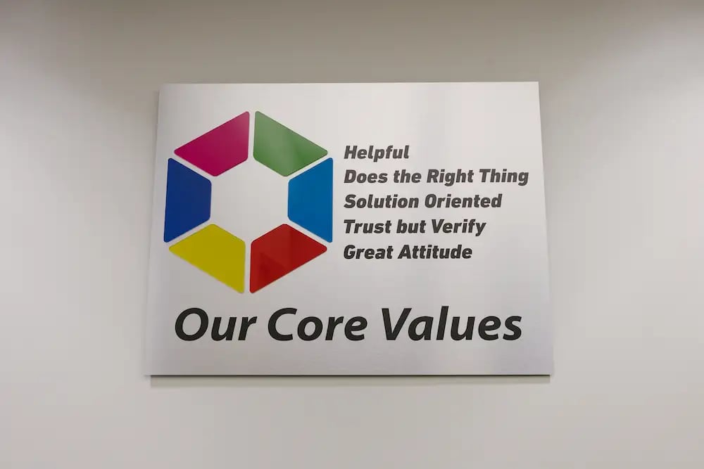 custom metal printed sign