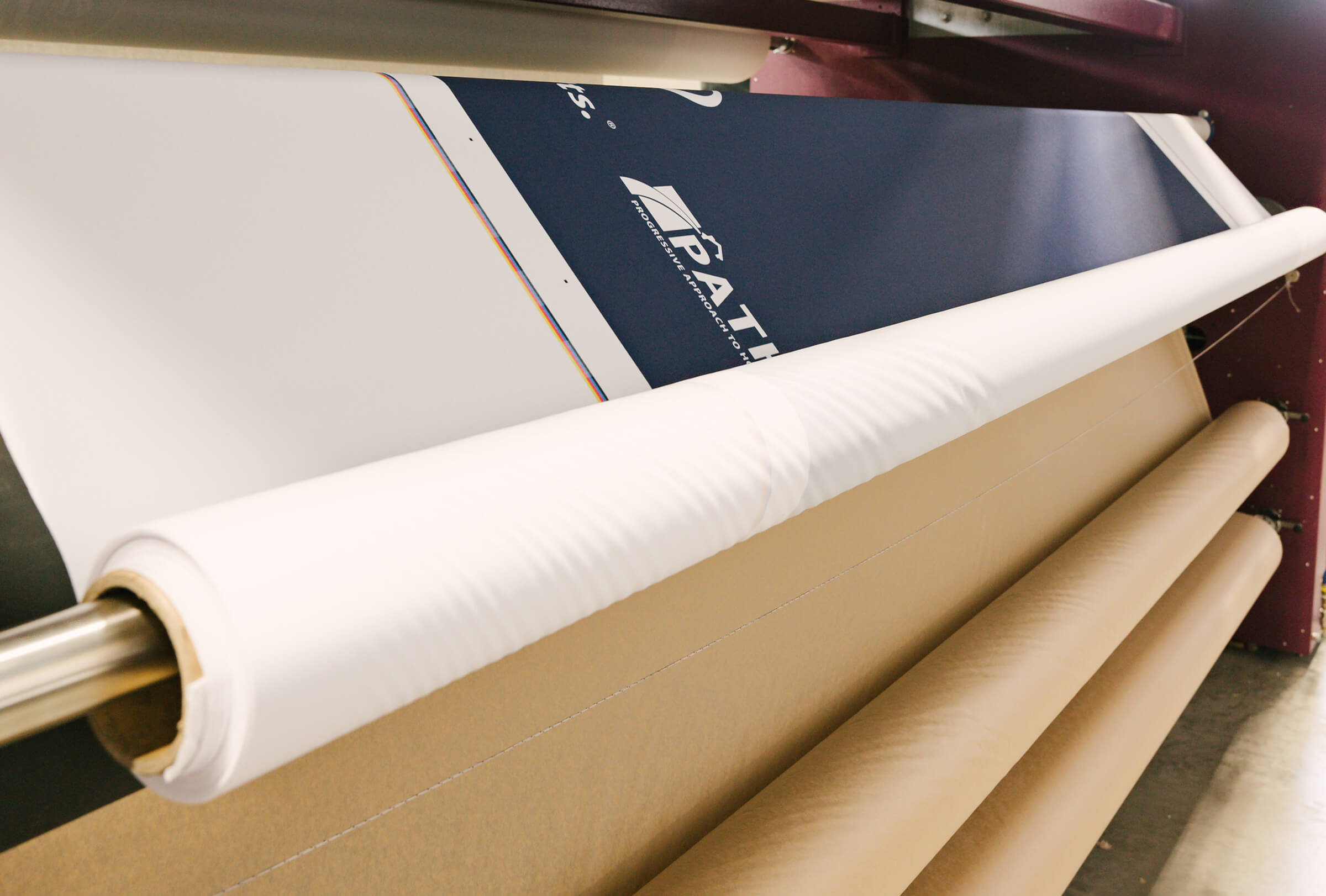 roll of paper being printed on