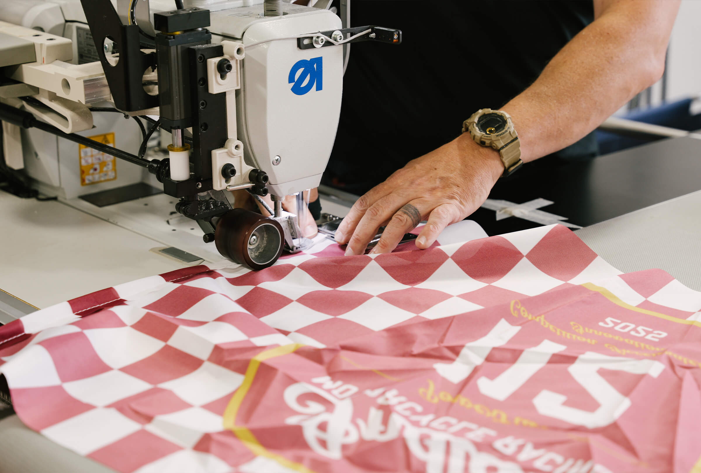 sewing custom printed banner