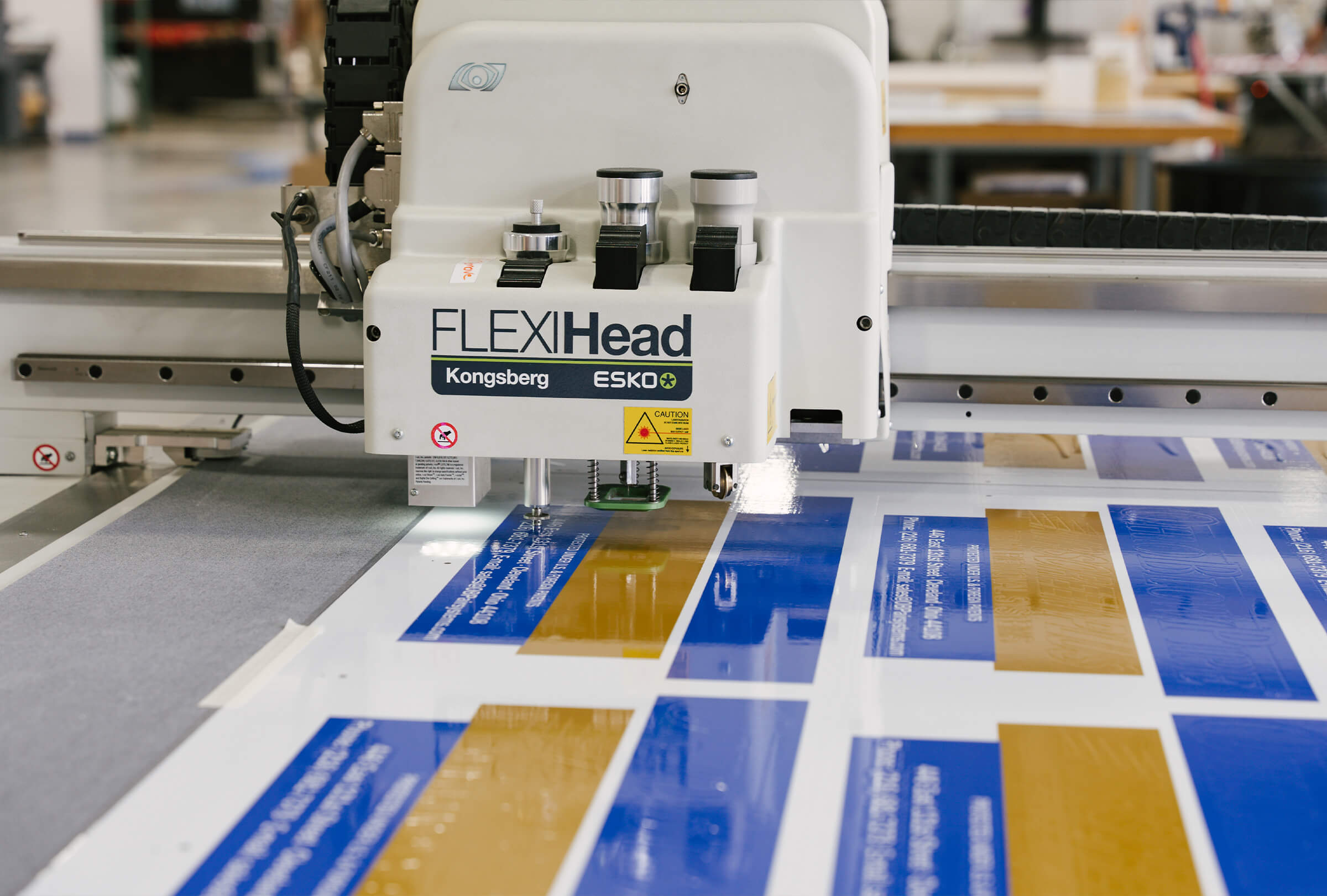 machine cutting labels