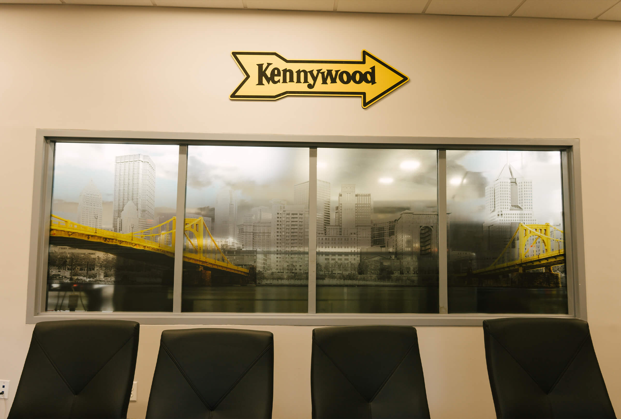 kennywood sign over window graphics