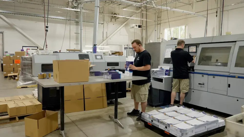 team members fulfilling order