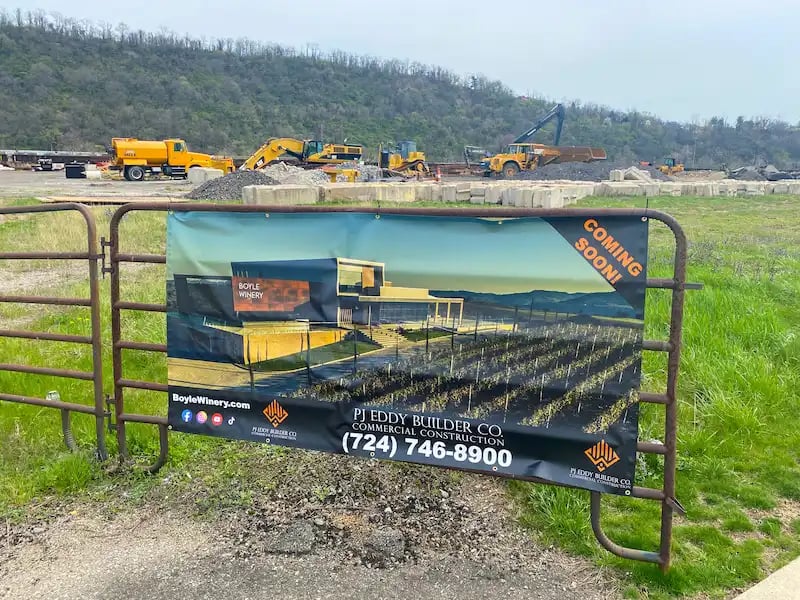 outdoor sign for construction site