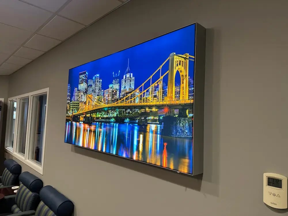 printed and installed fabric print