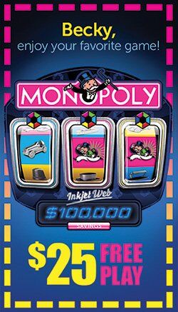 personalized monopoly gaming ticket