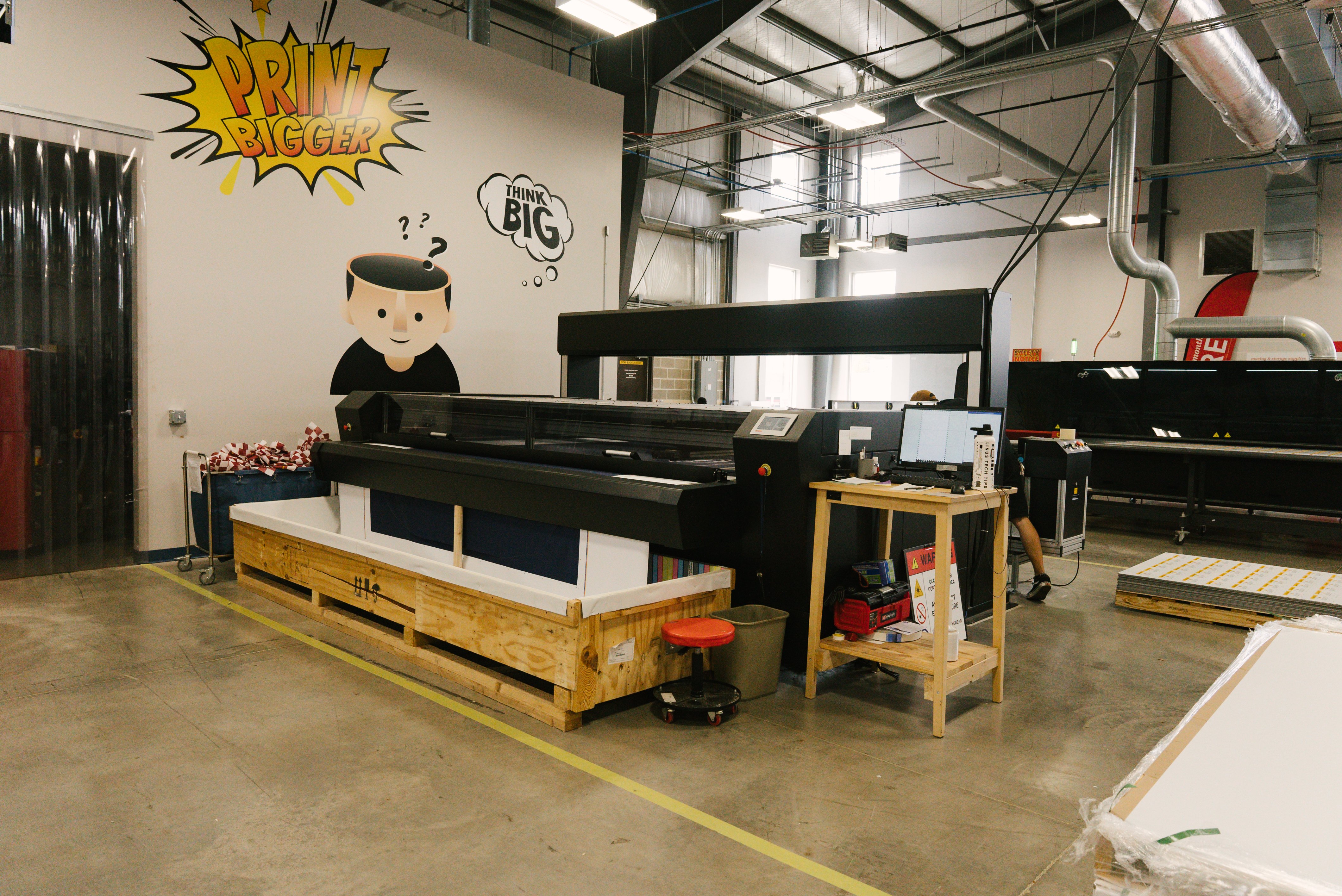 Printing machine at Heeter.